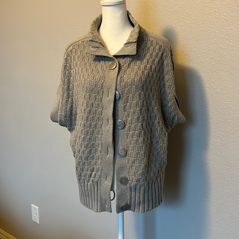 The Limited Oversize Cardigan Sweater Gray Size Small